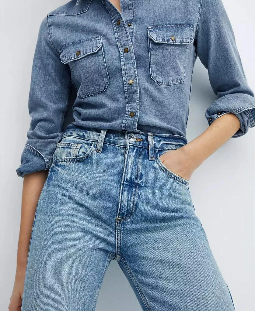 Mango Women's Chest-Pocket Denim Shirt 3