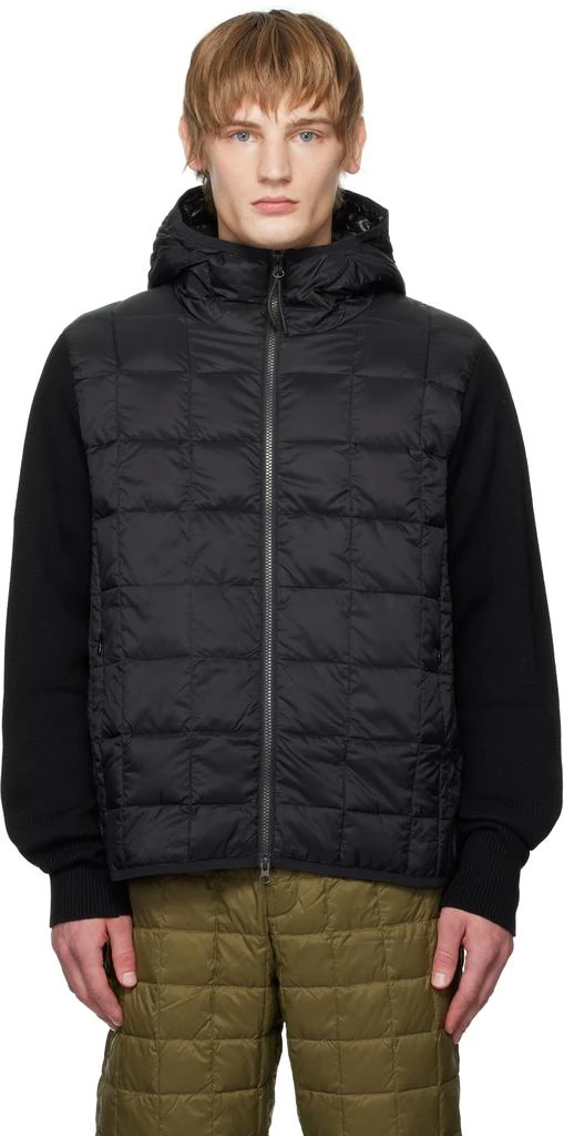 Taion Black Hood Knit Down Jacket 1