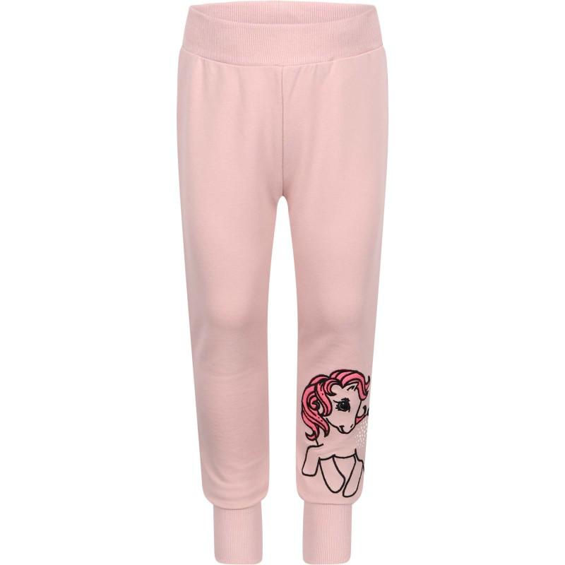 NAME IT® Pony print organic sweatpants in light pink