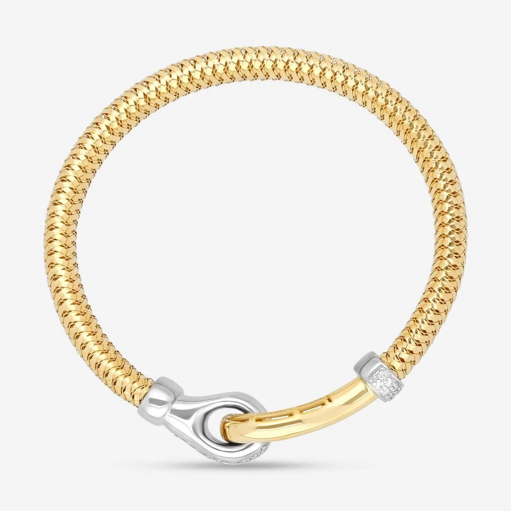 Roberto Coin Roberto Coin Primavera 18K Yellow & White Gold Diamond Bangle Bracelet 5573805AJBAX 3