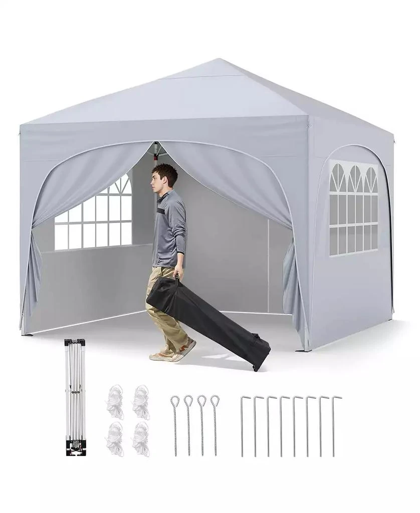 Mecale 10 X 10 FT Pop up Canopy Tent with 4 Removable Sidewall 1