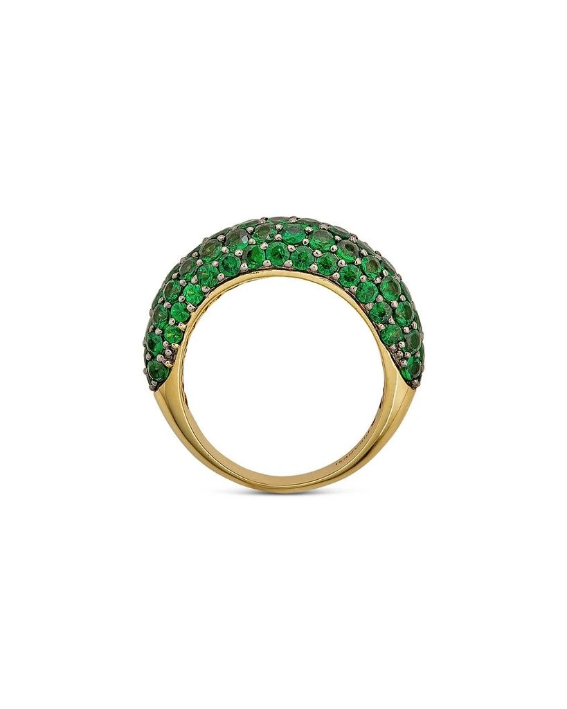 Piranesi 18K Yellow Gold Small Dome Ring with Green Tsavorite Garnet 2