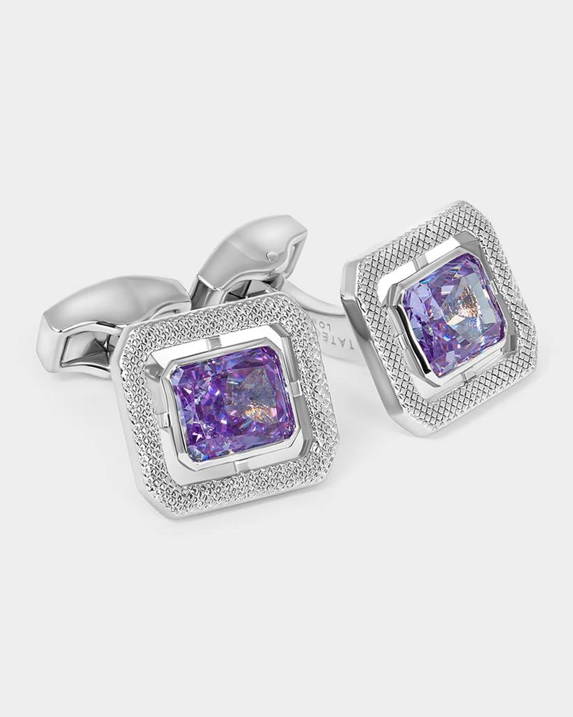 Tateossian Men
s Halo Rectangular Cufflinks