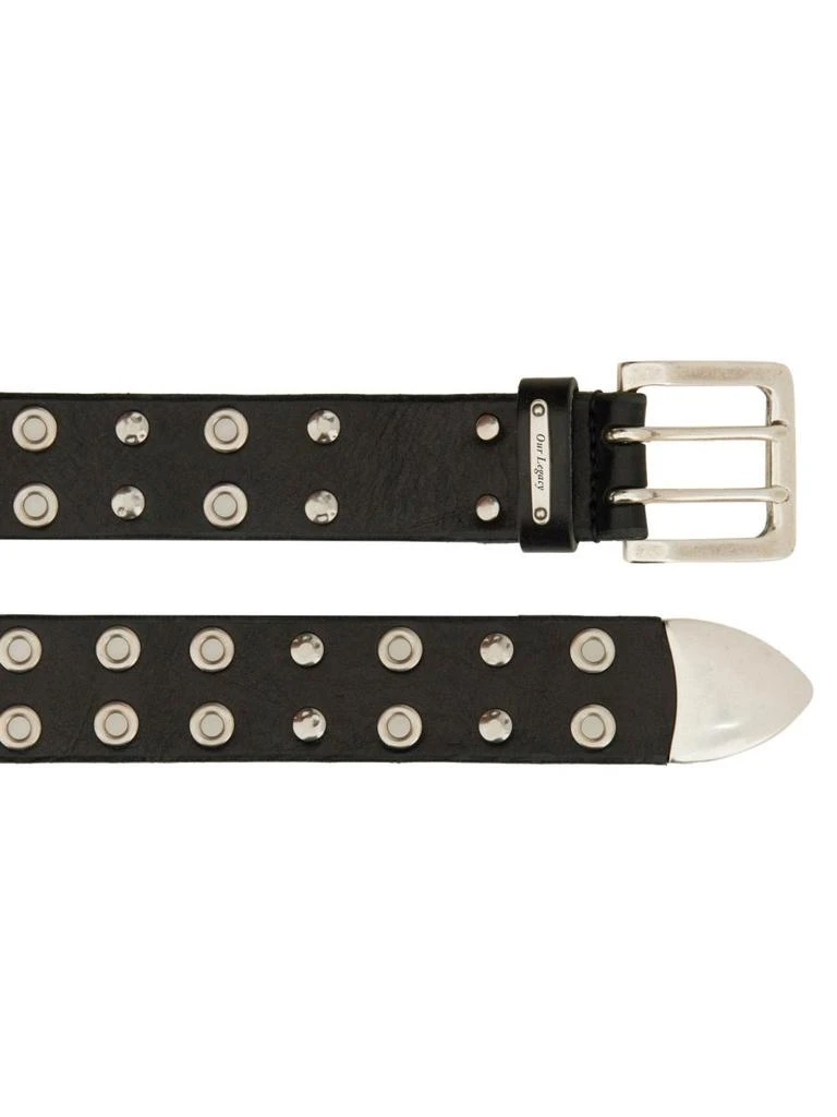 Our Legacy Our Legacy Studded Double Buckle Belt 2