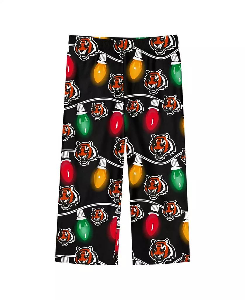 Outerstuff Preschool Cincinnati Bengals Two-Piece Garland Holiday Long Sleeve Pajama Set