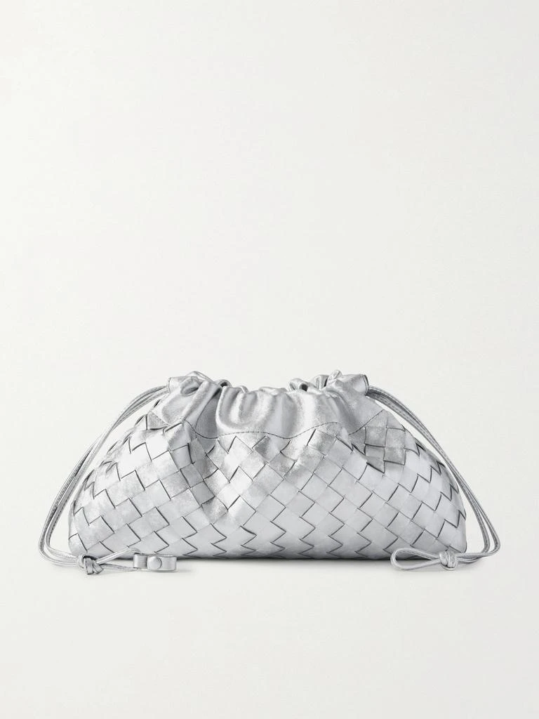 Bottega Veneta Intrecciato Metallic Leather Pouch