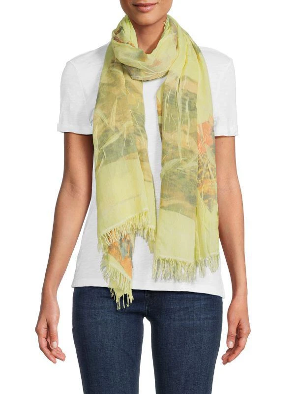 La Fiorentina Acid-Wash Leopard Print Scarf 1