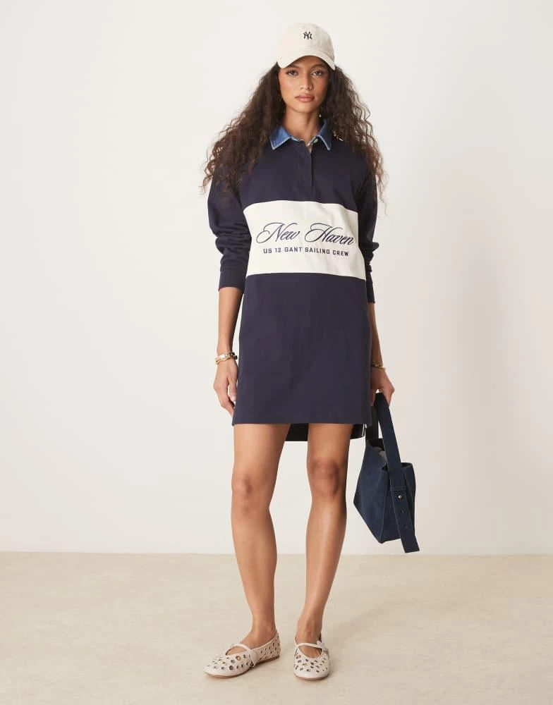 GANT varsity logo colour block sweater dress in navy On Sale Now with Up to 50% Off | Discover Exclusive Deals & Savings at BeyondStyle Authentic Gant Home|women with Limited-Time GANT varsity logo colour block sweater dress in navy On Sale Now with Up to 50% Off | Discover Exclusive Deals & Savings at BeyondStyle Authentic Gant Home|women with Limited-Time