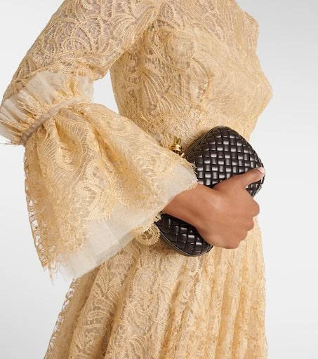 Costarellos Ruched lace gown 5