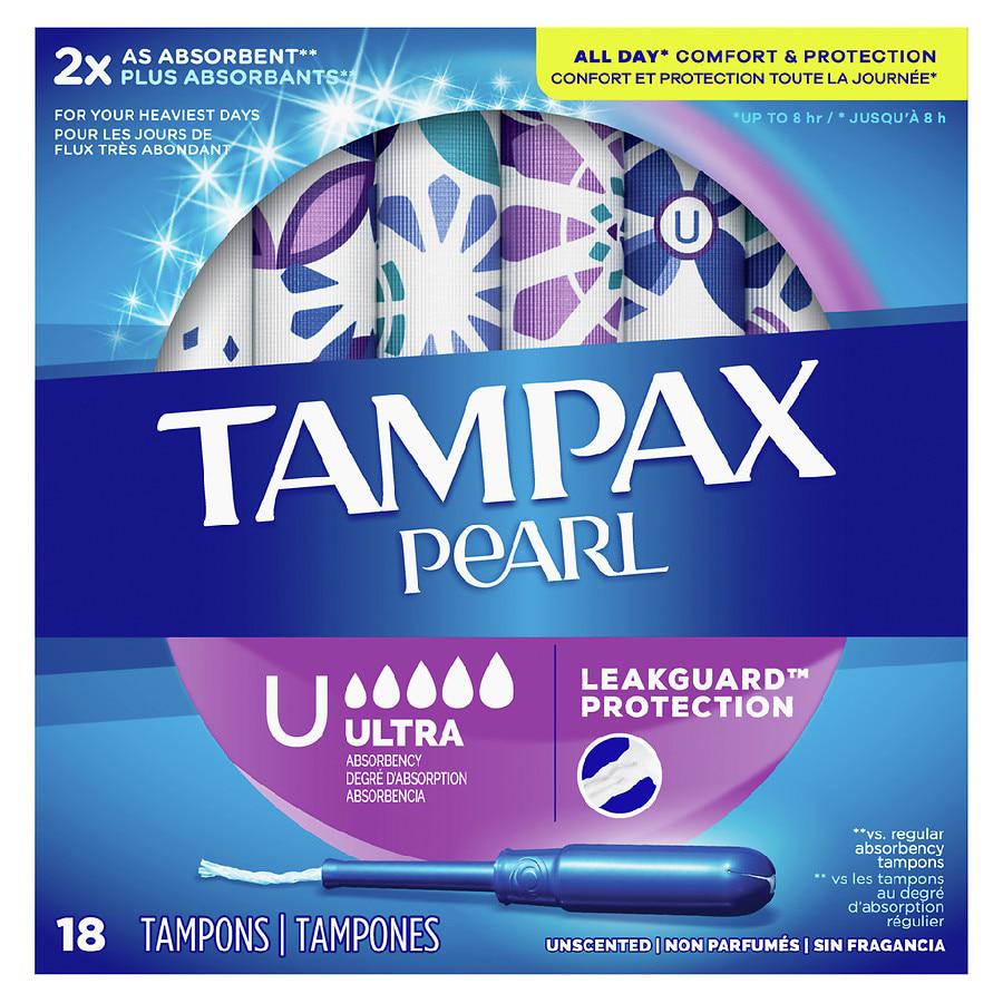 Tampax Pearl Tampons Unscented, Ultra Absorbency