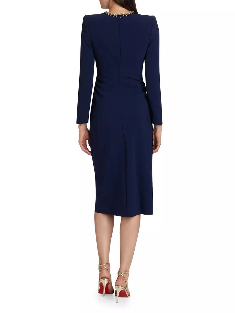 Jenny Packham Sunday Embellished Neck Tie Midi-Dress 5
