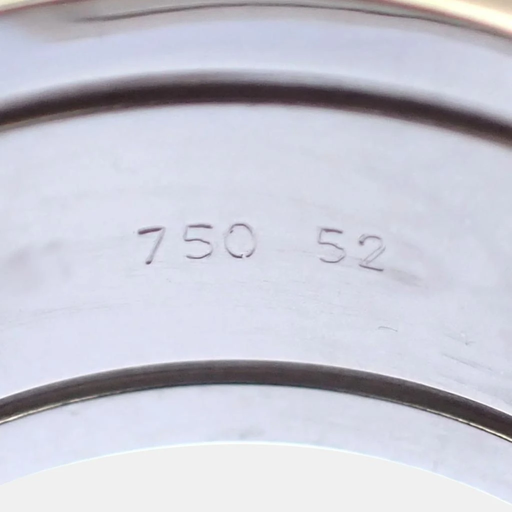 Cartier Cartier 18K White Gold and Diamond Double C Band Ring EU 52 7