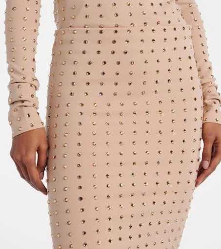 Max Mara Nome crystal-embellished midi skirt 4