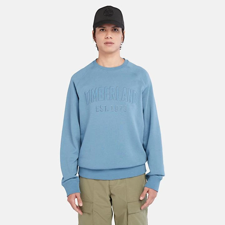 Timberland Modern Wash Logo Sweatshirt for Men in Blue 4