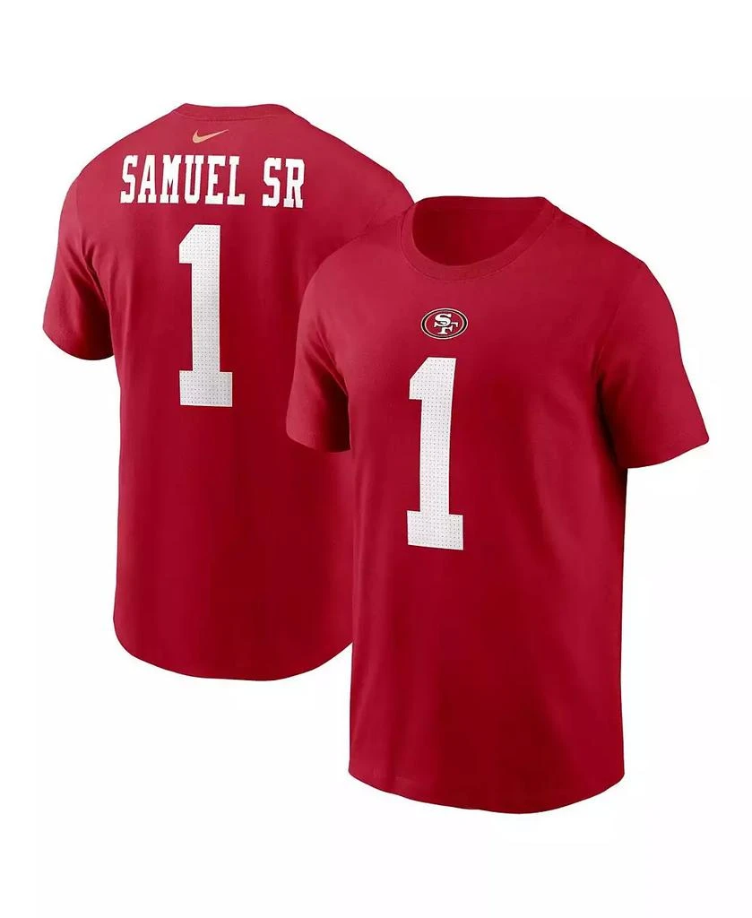 NIKE Men's Deebo Samuel Sr Scarlet San Francisco 49ers Player Name Number T-Shirt 1