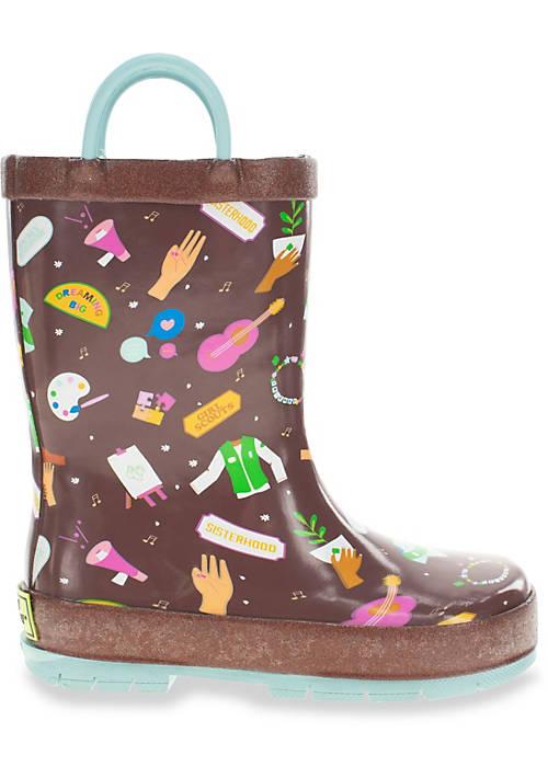 Western Chief Chief Toddler Youth Girls Brownie Squad Rain Boot