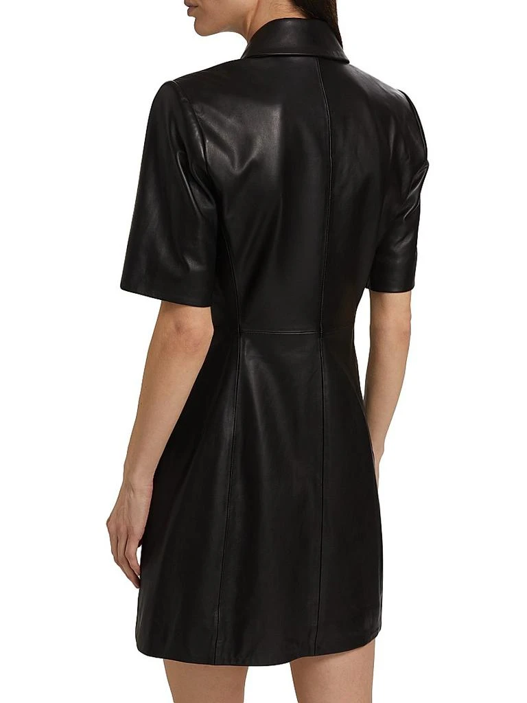 VERONICA BEARD Paige Leather Minidress 5