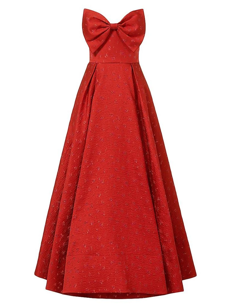 SAU LEE Juliette Jacquard Bow Cocktail Dress 1
