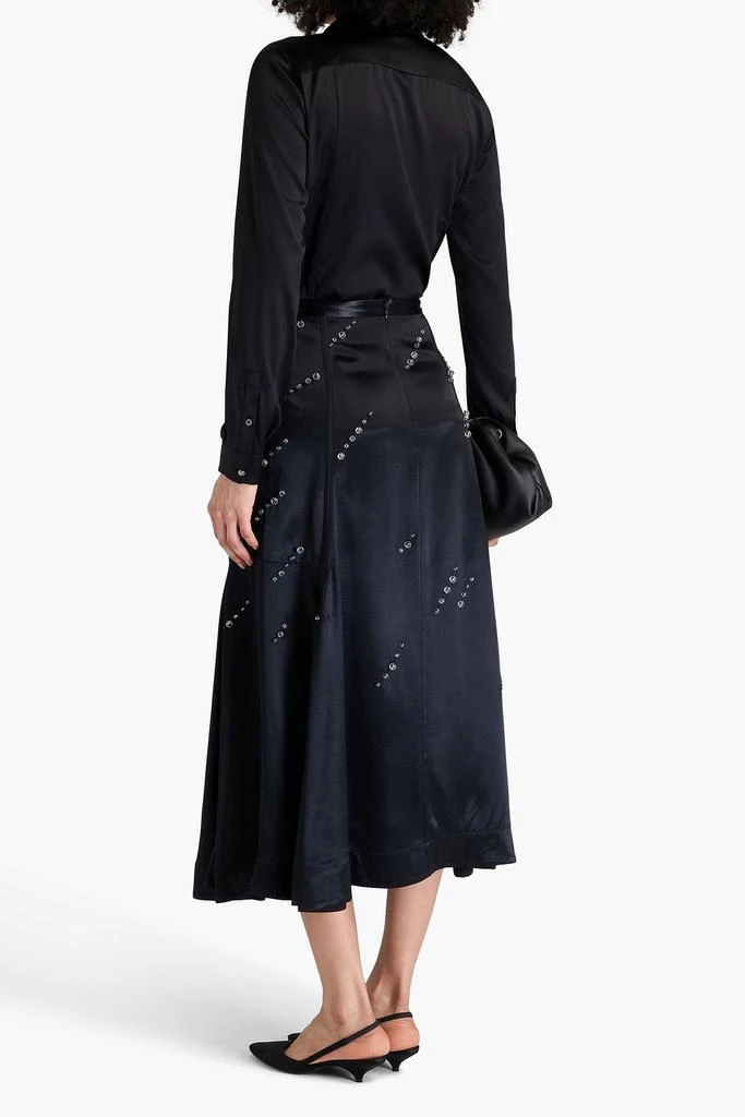 3.1 Phillip Lim Bead-embellished satin midi skirt 3