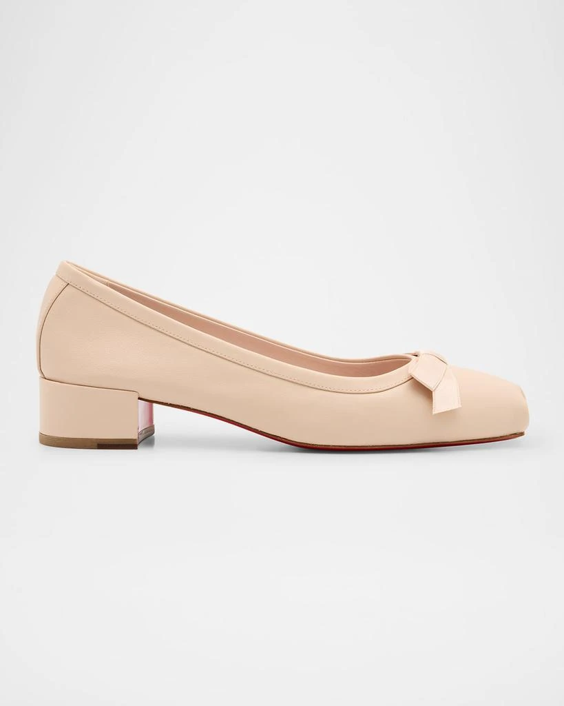 Christian Louboutin Mamaflirt Leather Red Sole Ballerina Pumps 1