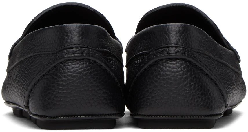Valentino Black VLogo Signature Grainy Calfskin Loafers 2