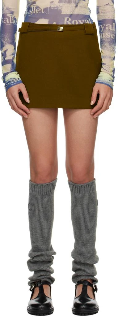 TheOpen Product Khaki Belted Miniskirt 1