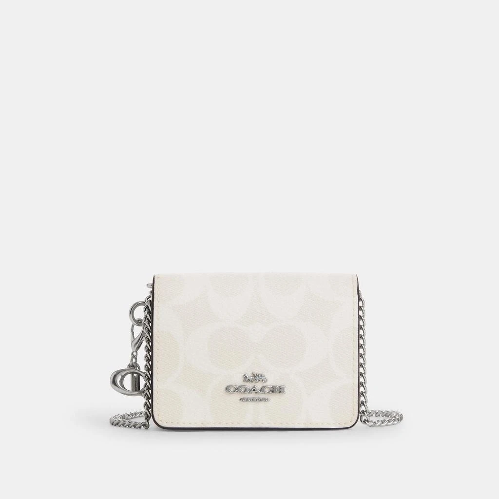 Coach Outlet Coach Outlet Boxed Mini Wallet On A Chain In Signature Canvas 1