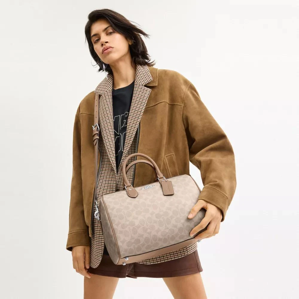 Coach Rowan Large Satchel Bag In Signature Canvas 2