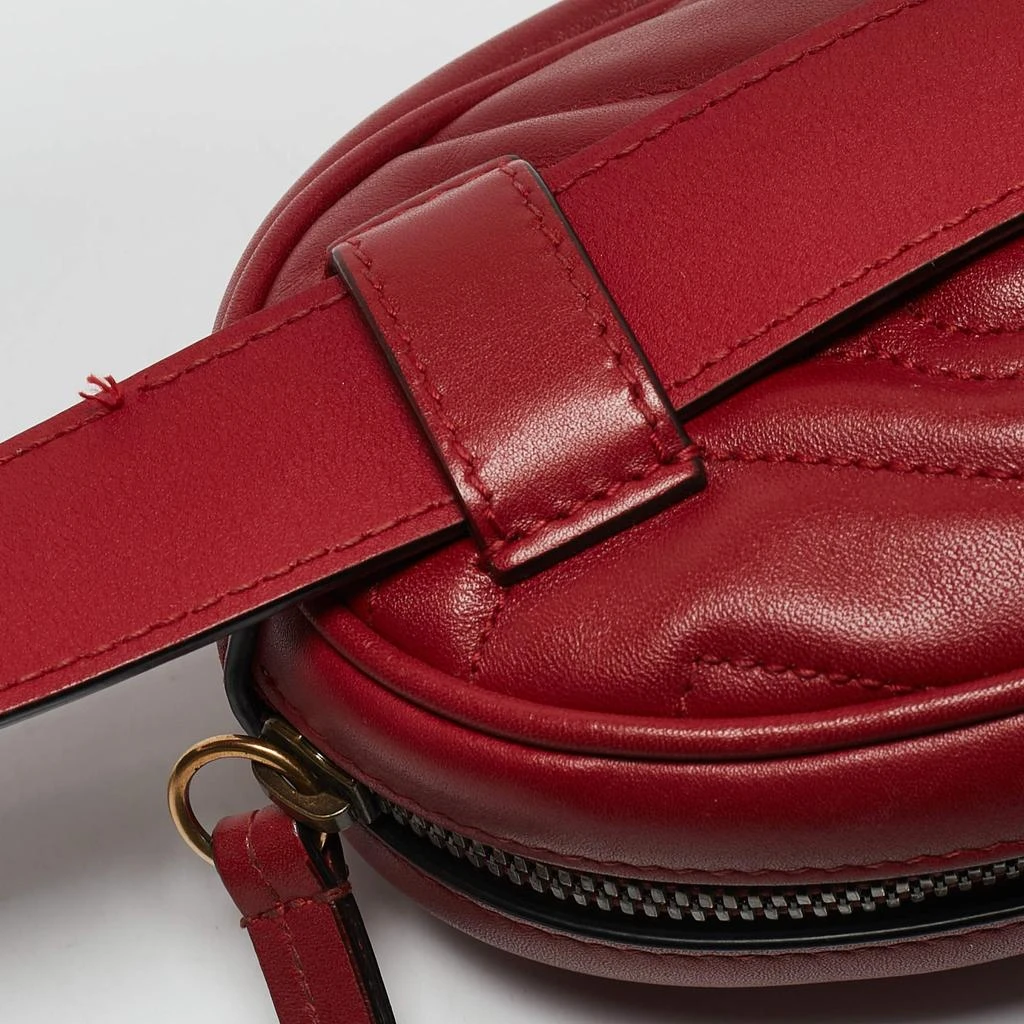 Gucci Gucci Red Matelasse Leather GG Marmont Belt Bag 8