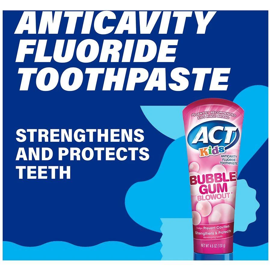 ACT Kids Anticavity Fluoride Toothpaste Bubble Gum Blowout 3