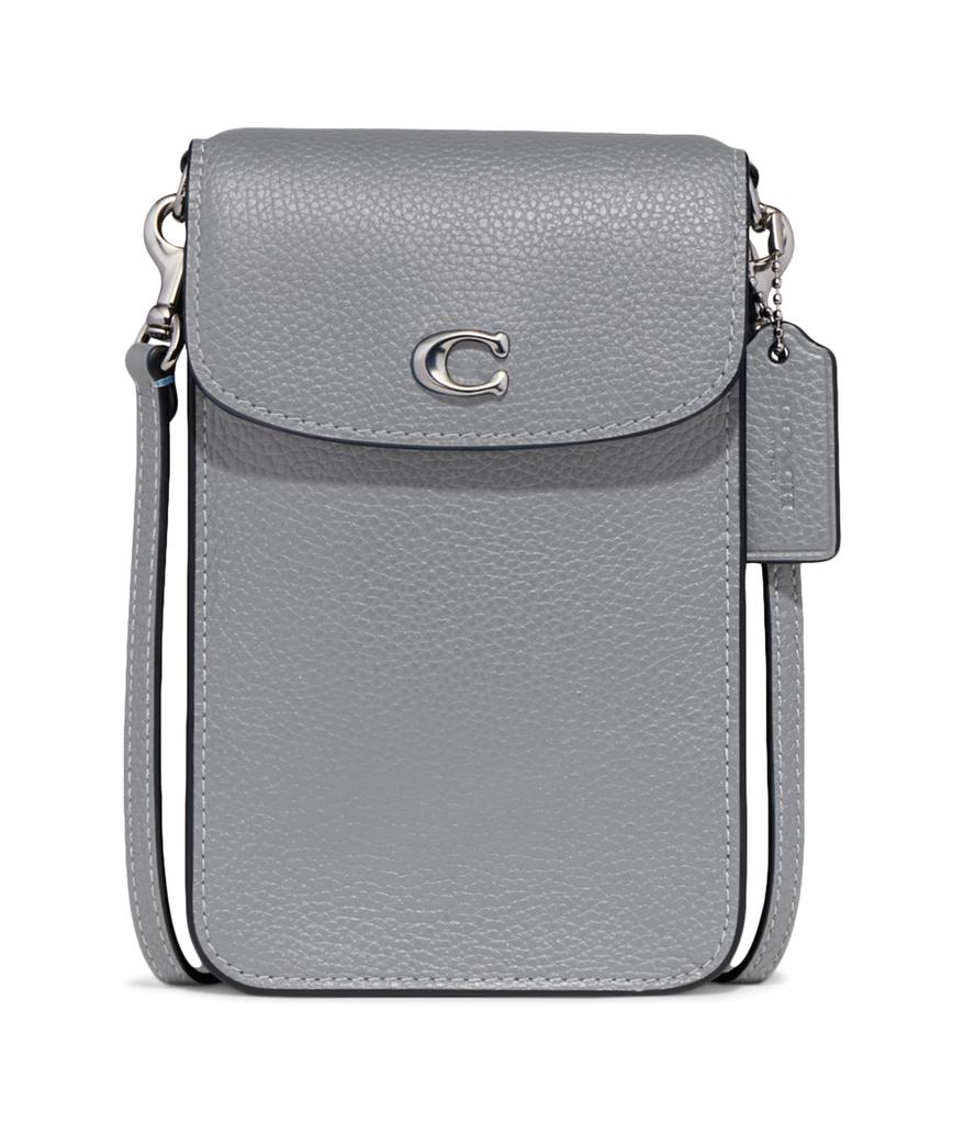 COACH Polished Pebble Leather Phone Crossbody