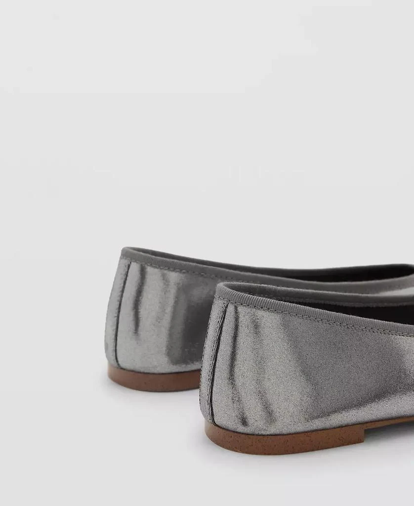 Mango Women's Metallic Ballet Flats 3