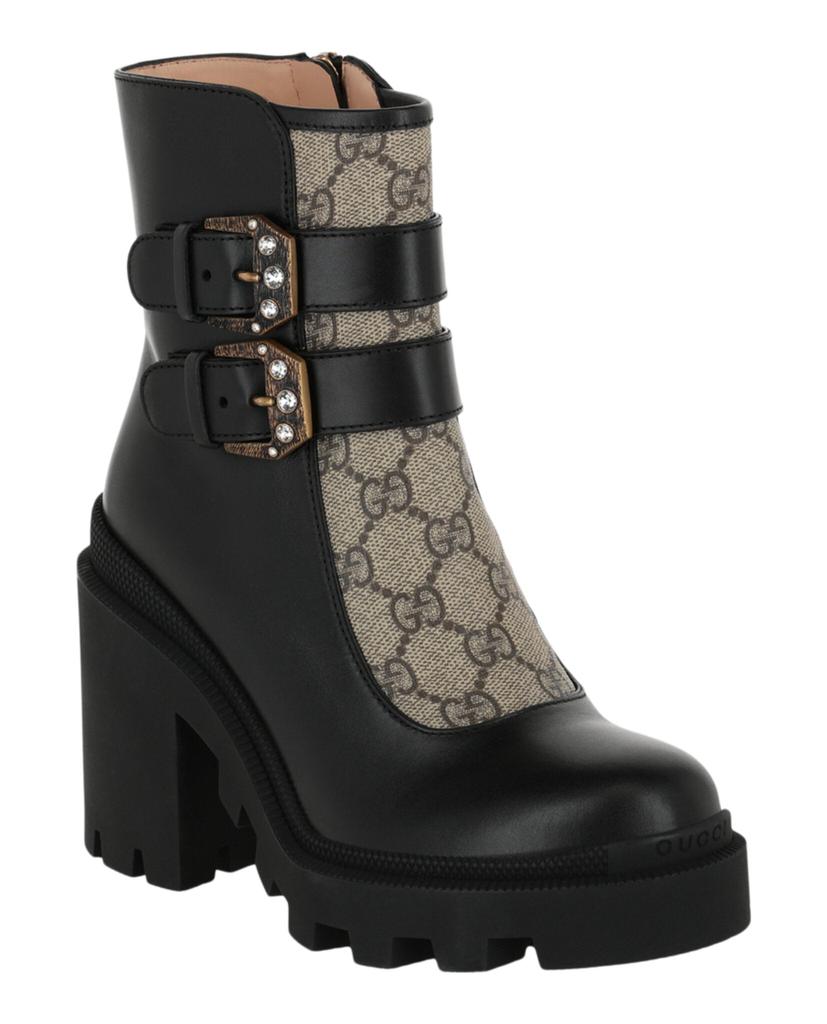 Gucci GG Supreme Ankle Accent Ankle Boots