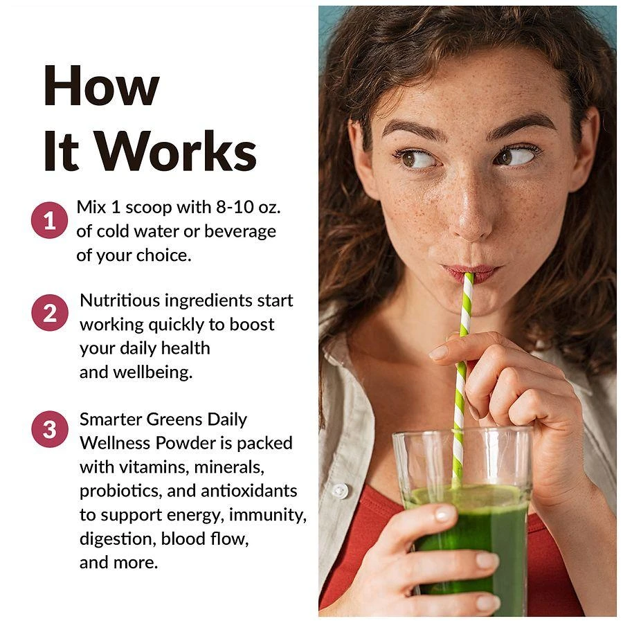 Force Factor Smarter Greens Daily Wellness Powder Unflavored 5