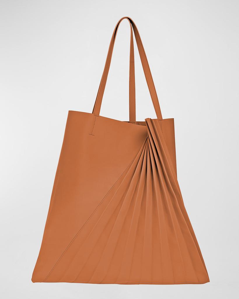 Sabrina Zeng Chiaroscuro Pleated Lambskin Tote Bag