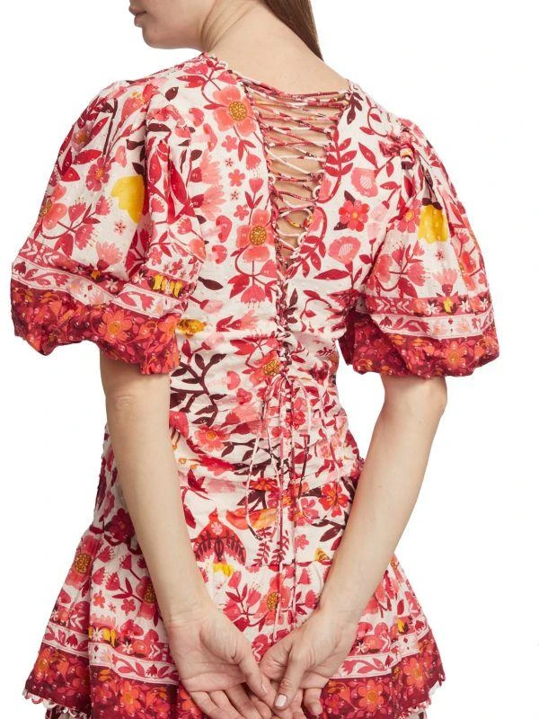 Farm Rio Romantic Orchard Tiered Midi-Dress 4