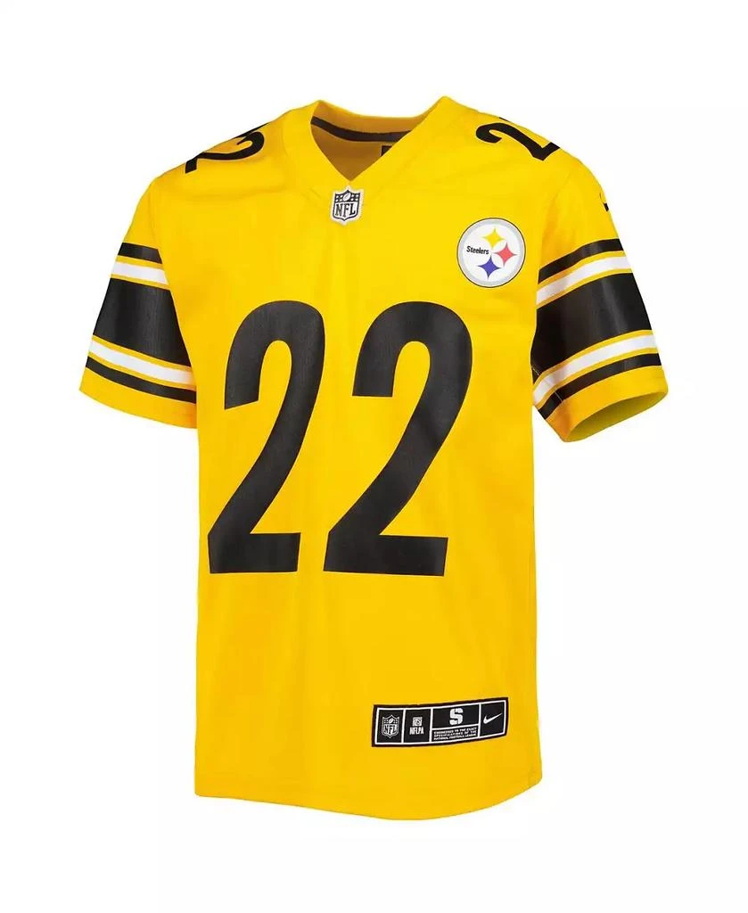 NIKE Big Boys Najee Harris Gold Pittsburgh Steelers Inverted Game Jersey 3