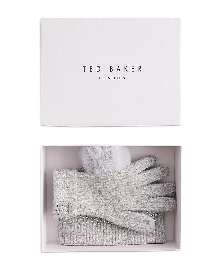 Ted Baker London Keriis Rhinestone Knit Hat & Glove Set 2