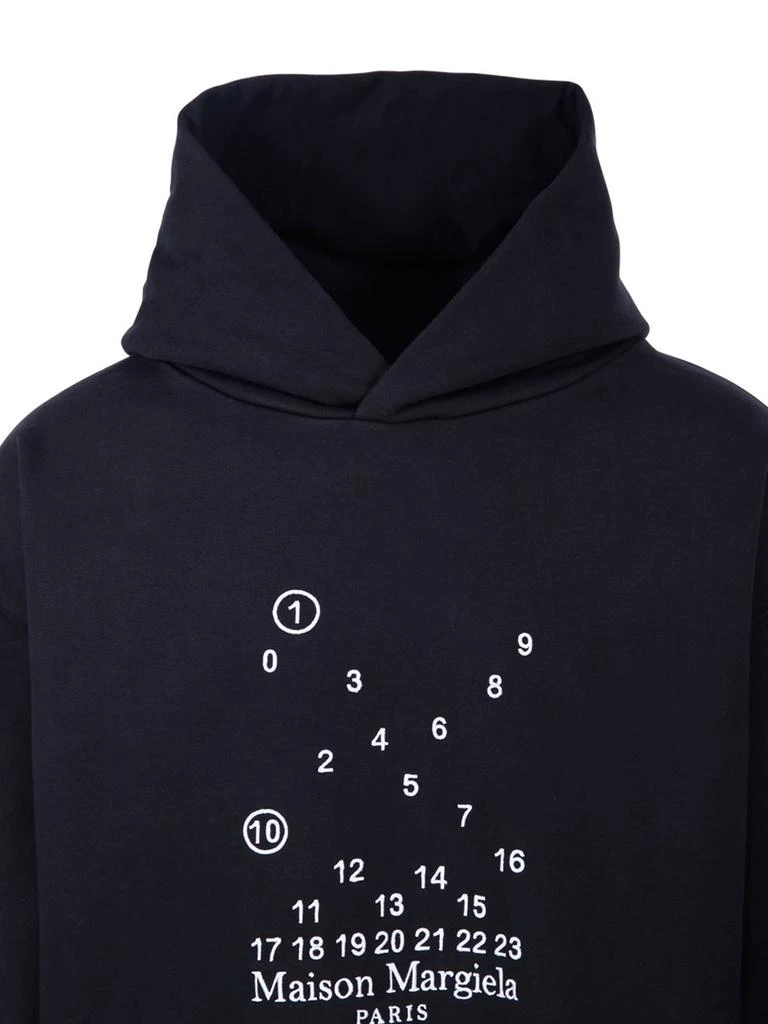 MAISON MARGIELA Maison Margiela Logo-Printed Long-Sleeved Hoodie 4