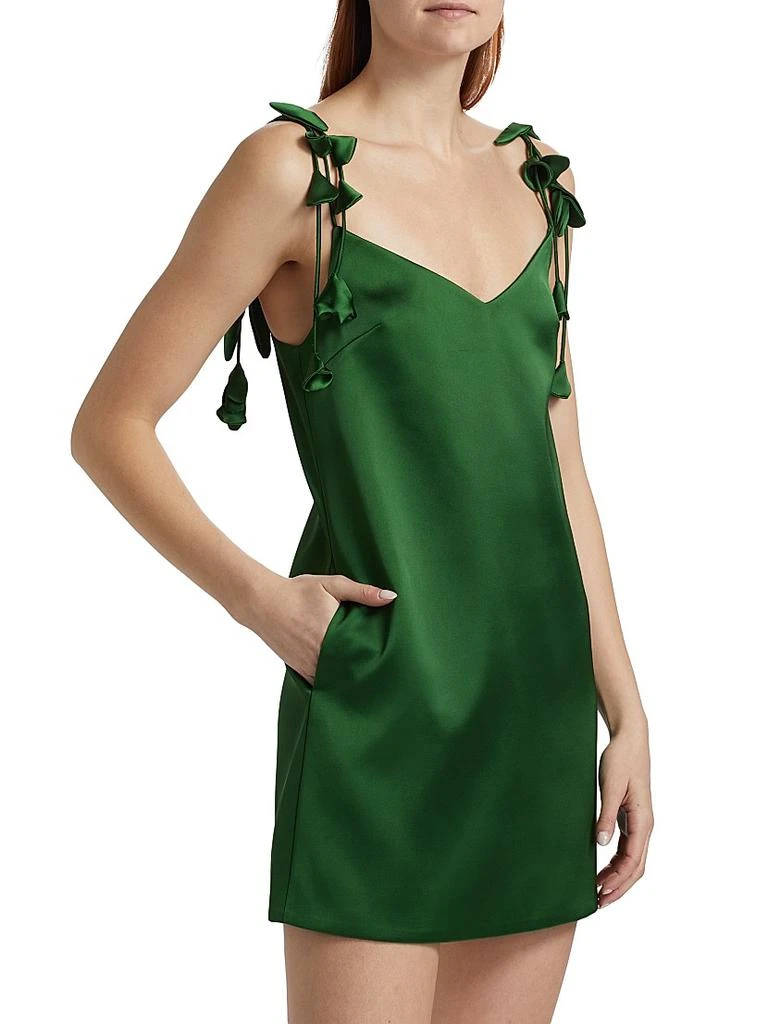 Self Portrait Satin Flower Minidress 4