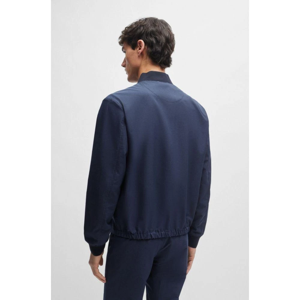 Hugo Boss Slim-fit jacket in wrinkle-resistant mesh 4