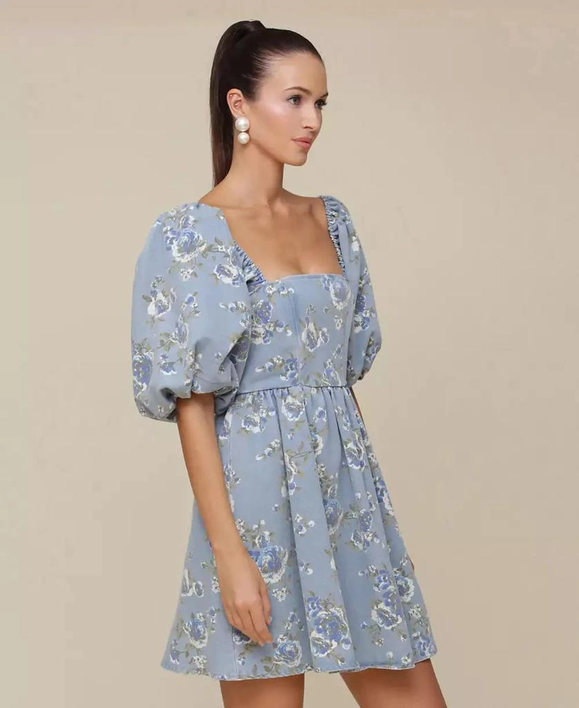 Avec Les Filles Women's Square-Neck Short-Sleeve Baby Doll Dress 6