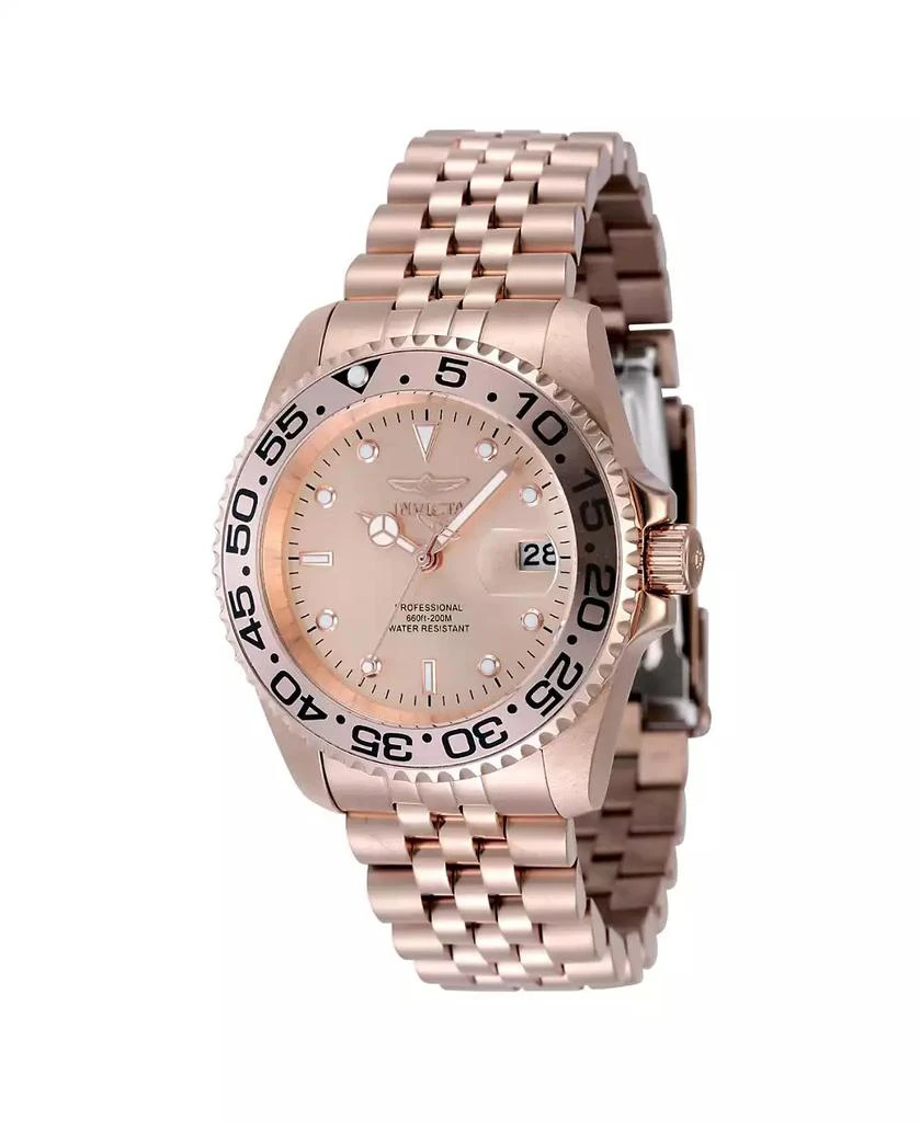 Invicta Women's 48386 Pro Diver Quartz 3 Hand Rose Gold Dial Watch