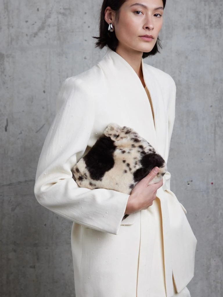 Gushlow & Cole Pintos soft shearling clutch 4
