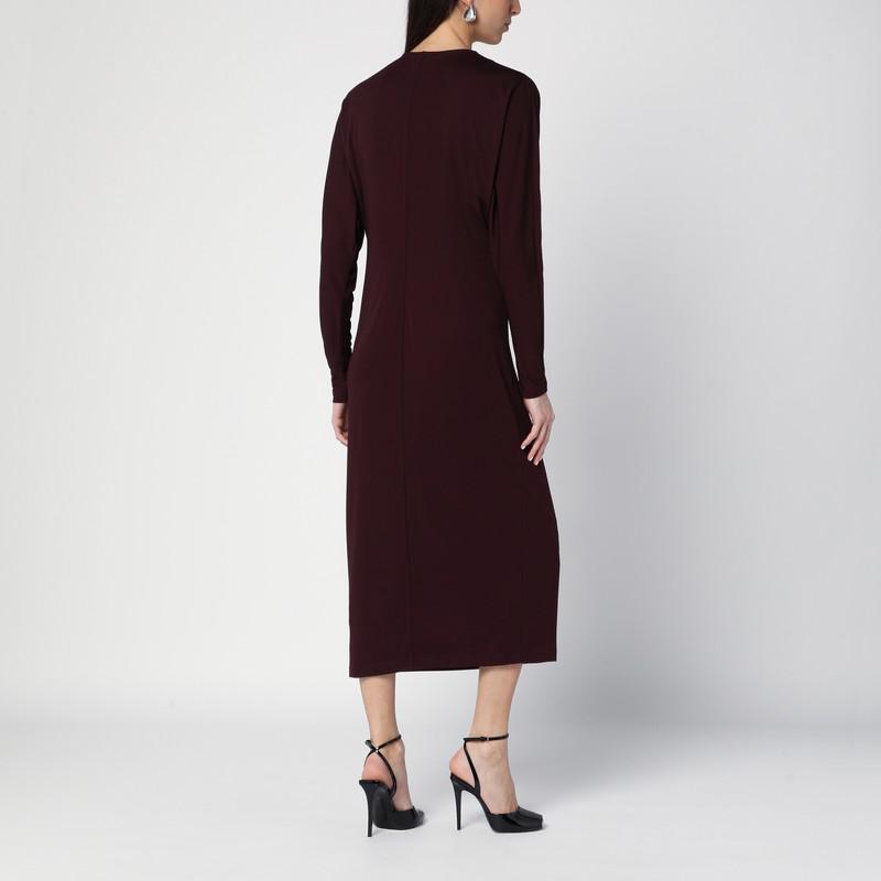 Shop Mathilde dress with burgundy draping on Sale at