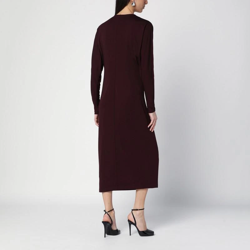 ANINE BING Mathilde dress with burgundy draping 3