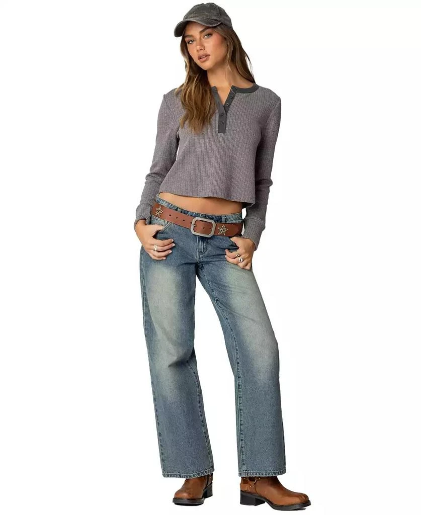 Edikted Women
s Ruth Henley Waffle Top 5