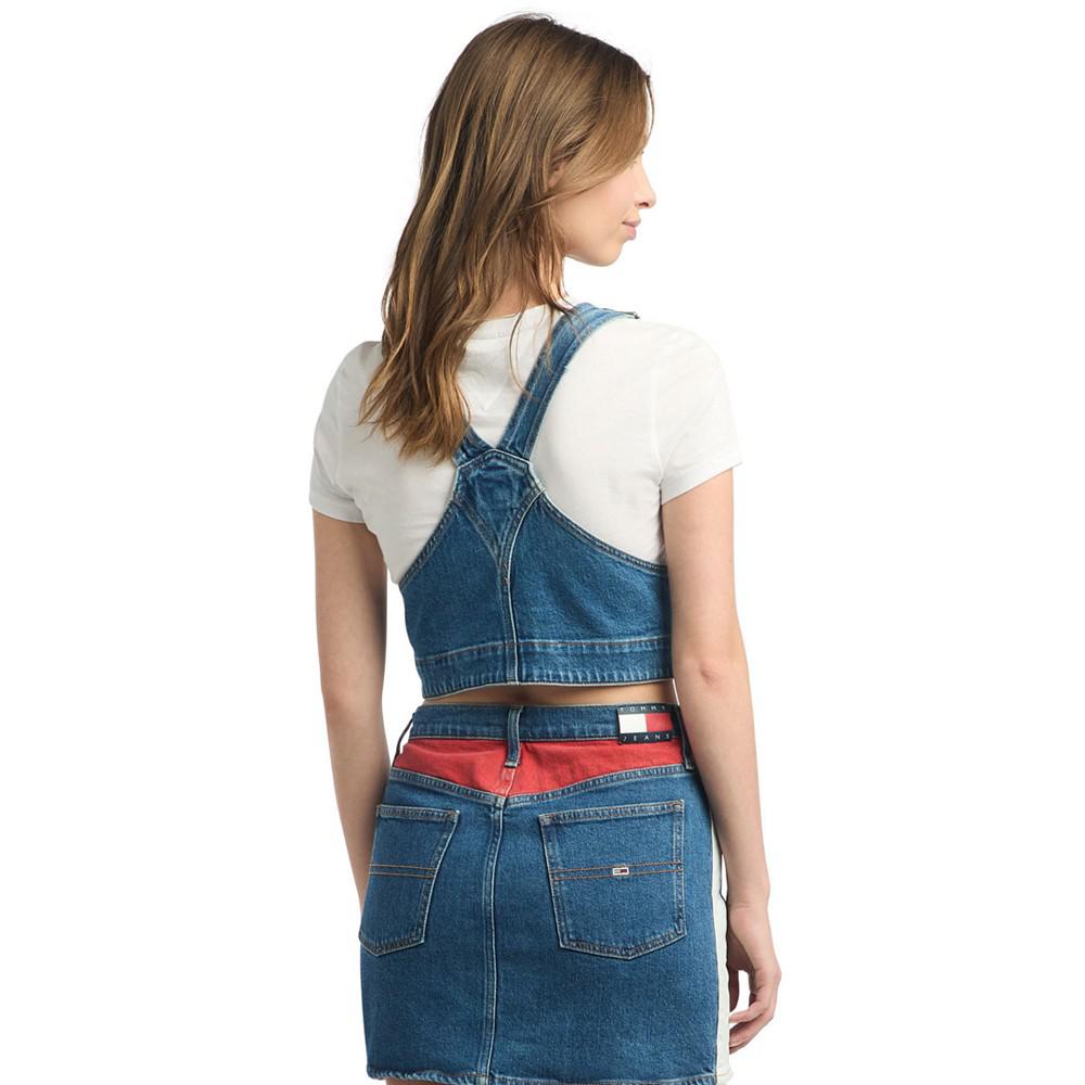 Tommy Jeans Women's Sleeveless Denim Overalls Top