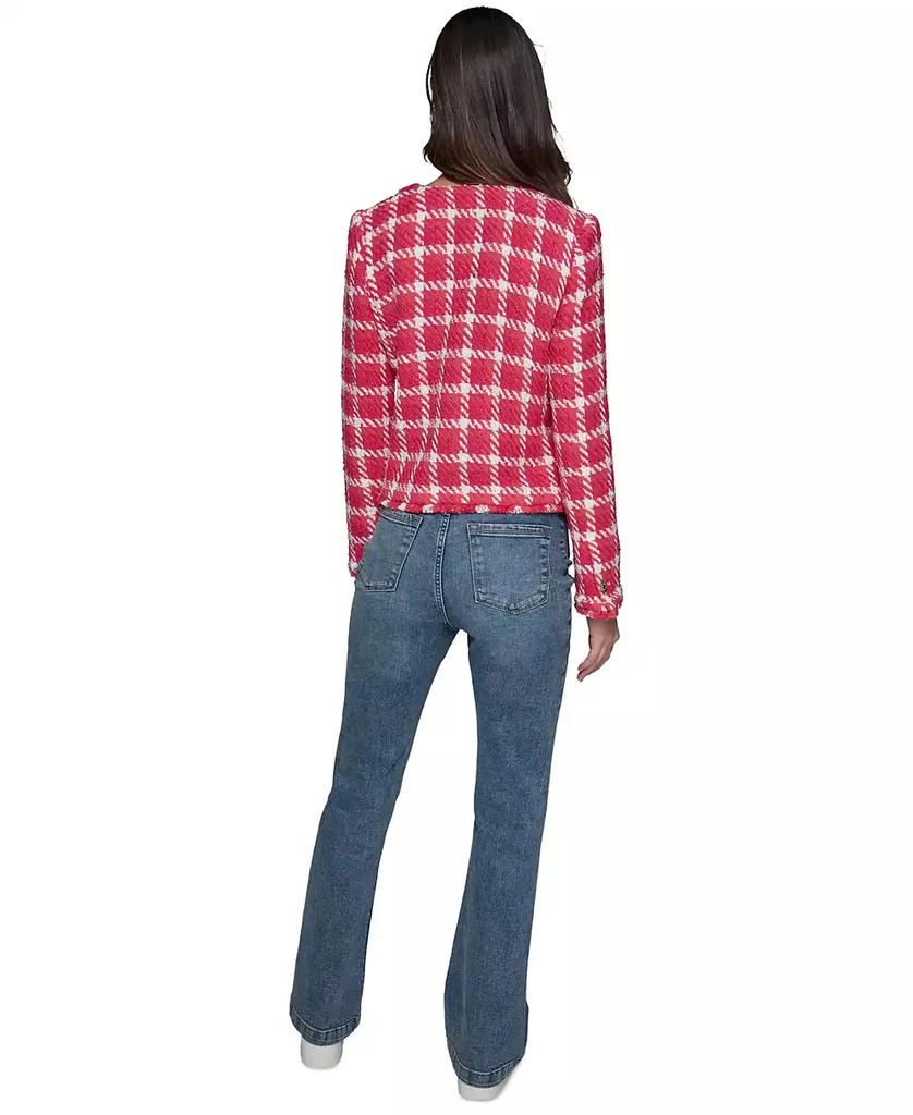 Karl Lagerfeld Paris Petite Tweed Open-Front Jacket 3