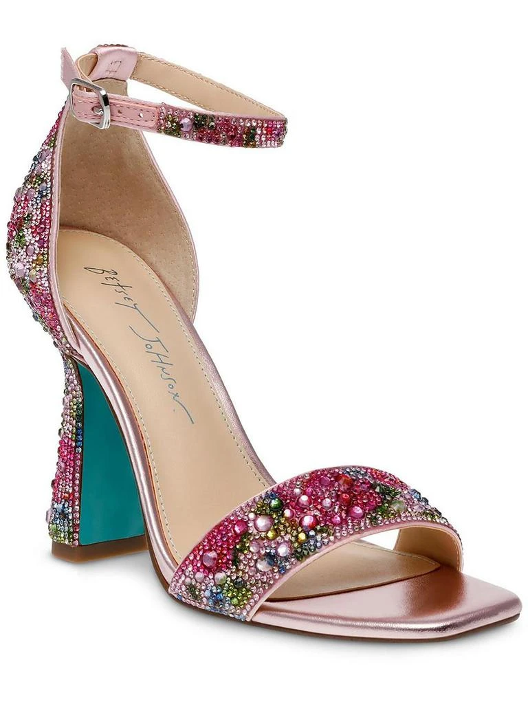 Betsey Johnson Dani Womens Satin Embellished Heels 6